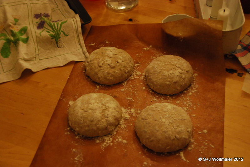 Buns being prepared