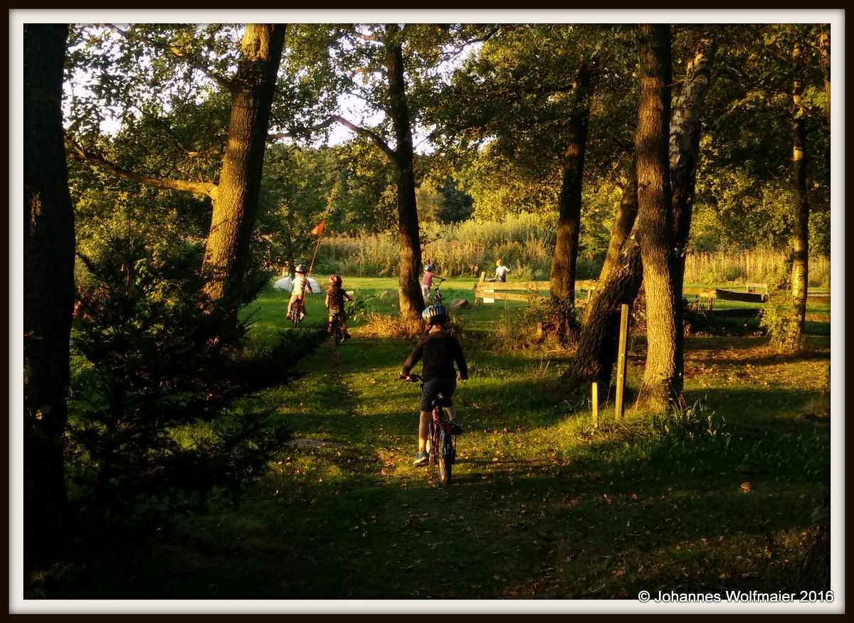 Evening bicycling