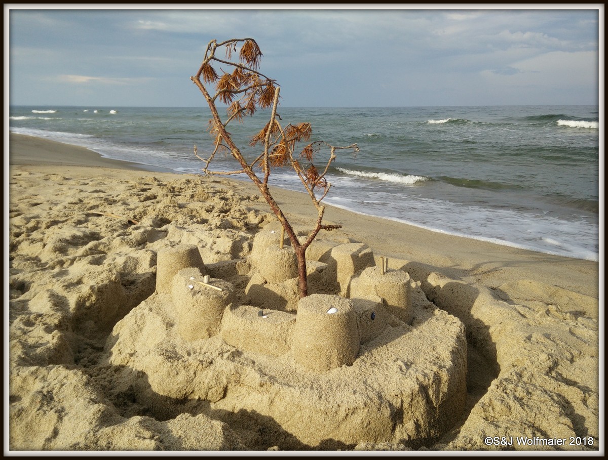 Sand castle at the beach